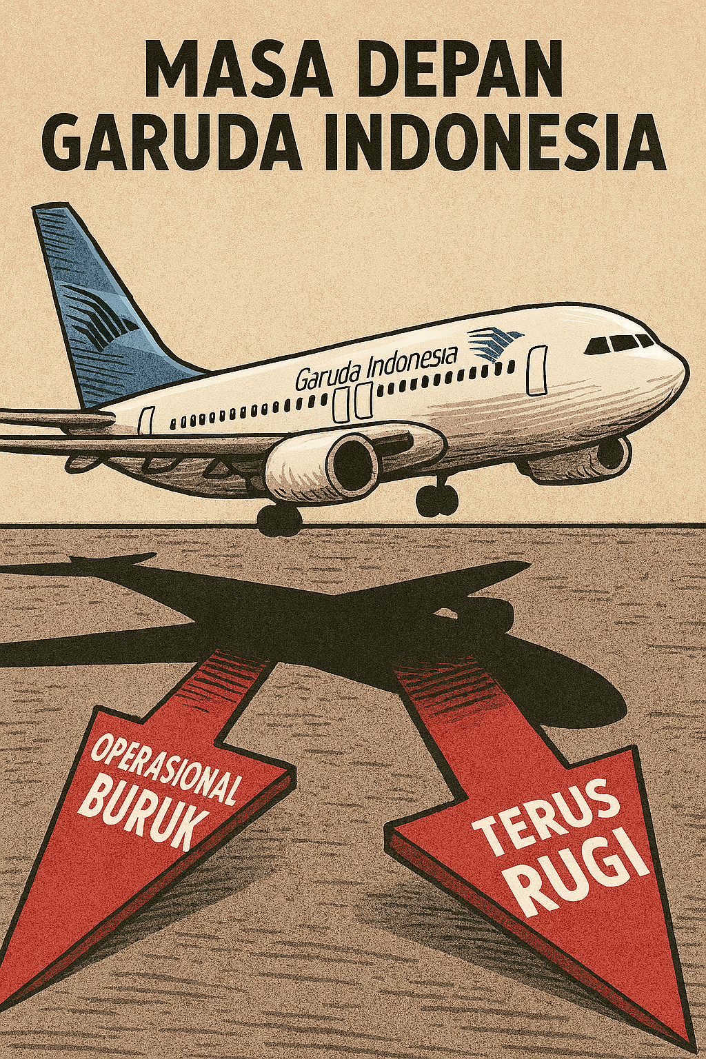 Masa Depan Garuda Indonesia Operasional Buruk & Terus&nbsp;Rugi