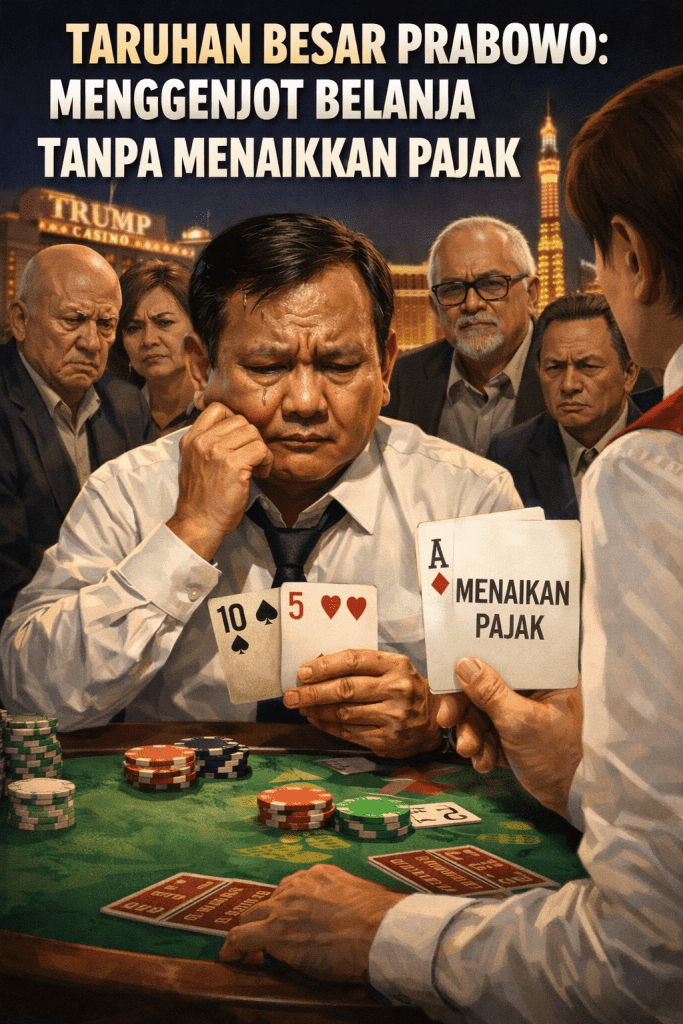 TARUHAN BESAR PRABOWO: MENGGENJOT BELANJA TANPA MENAIKKAN&nbsp;PAJAK